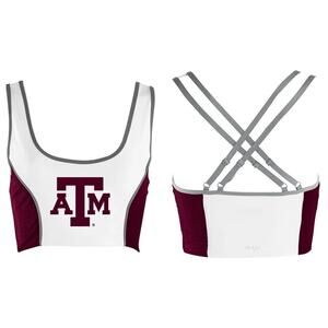 NUYU Texas A&M Aggies Sporty Cropped Tank